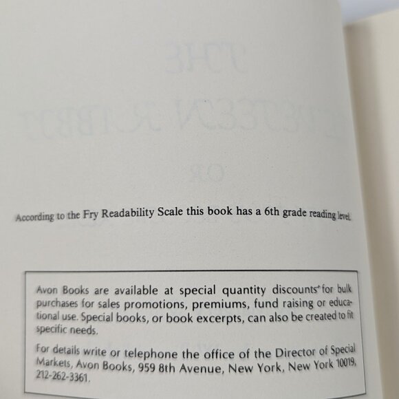 Avon Books The Velveteen Rabbit 1st Camelot Printing 1975 - Picture 9 of 10